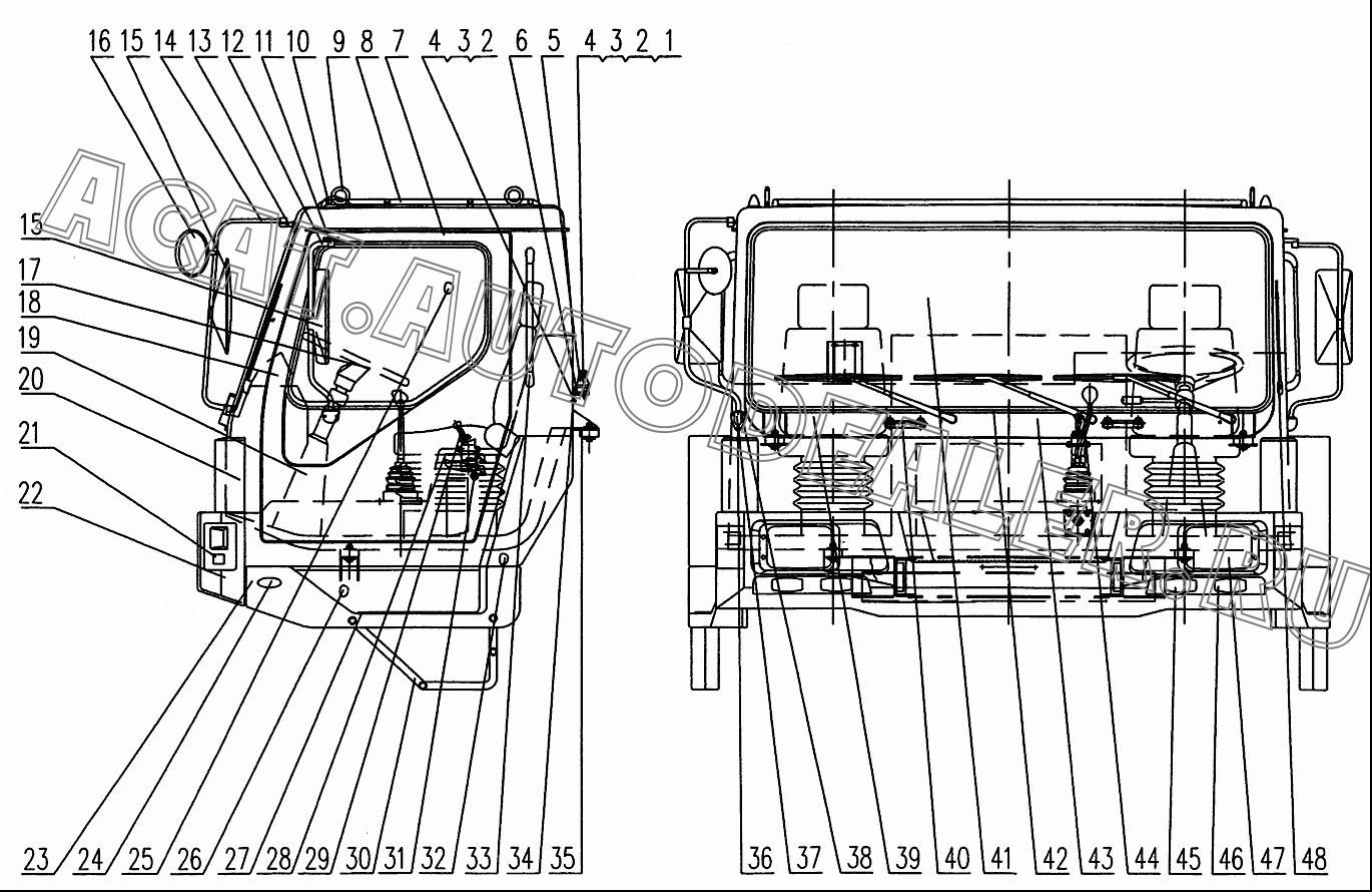 Reverse mirror WT430x220 для XCMG XZ65K