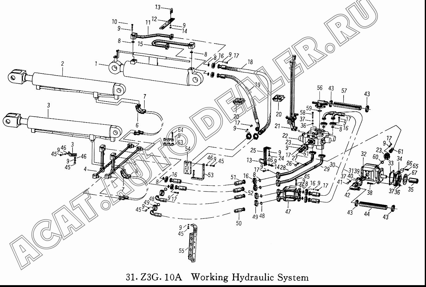Tilt Cylinder Z3G.10.1 для XCMG ZL30G