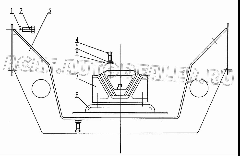 Front support XZ16K.45.10A для XCMG XZ16K-XZ50K