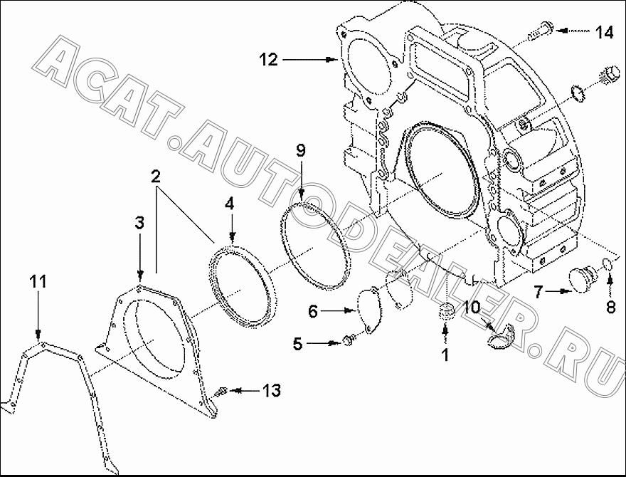 Задняя крышка C3357700 для Cummins ISLe310-30