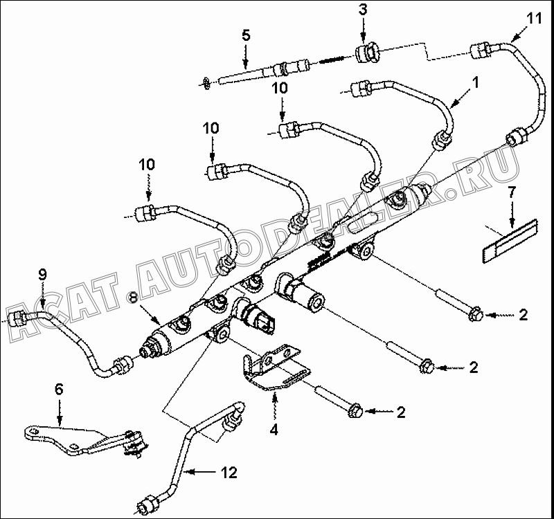 Трубка подачи топлива D3964144 для Cummins ISLe310-30