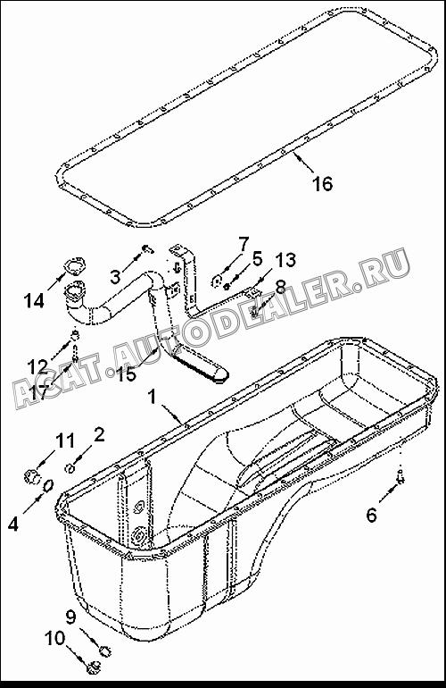 Поддон картера 3974294 для Cummins ISLe310-30