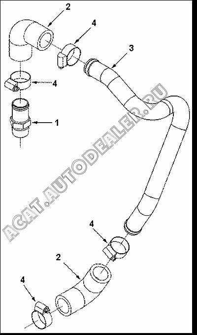 Зажим для шланга C43828 A для Cummins ISLe340-30