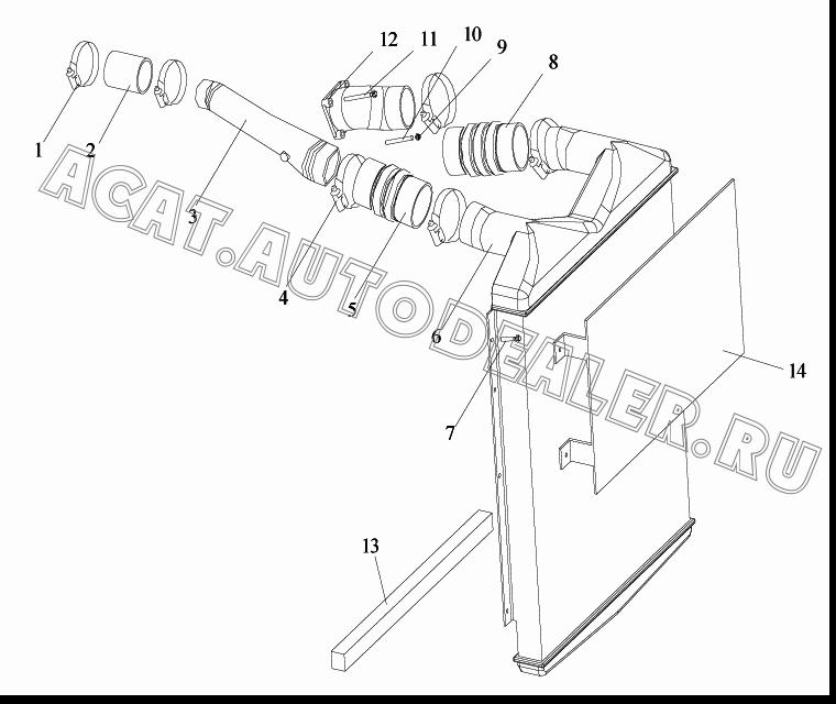 Хомут усилительного шланга T6767606A для FAW CA3252