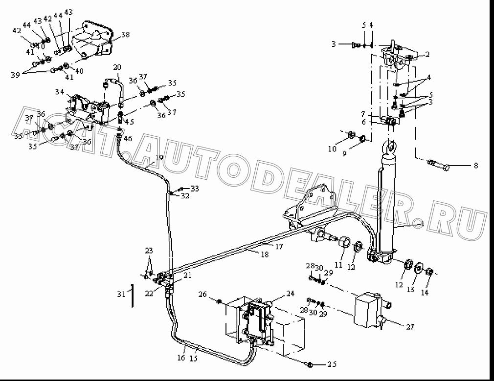 Зажим для одной трубки Q68608 для FAW CA3252