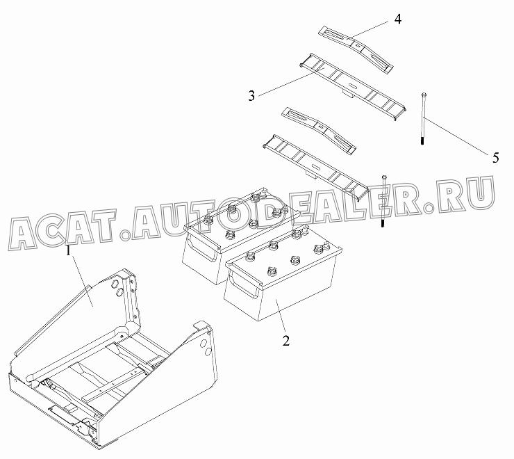Стойка аккумулятора в сборе 3703015-402 для FAW CA3312