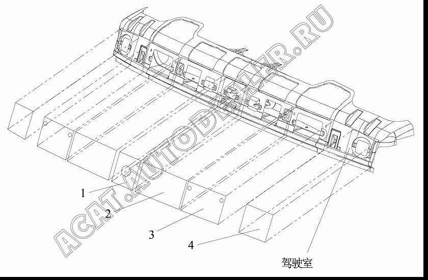 Уплотнительная пленка А - внешняя панель ветрового стекла 5201051-А17 для FAW CA3312