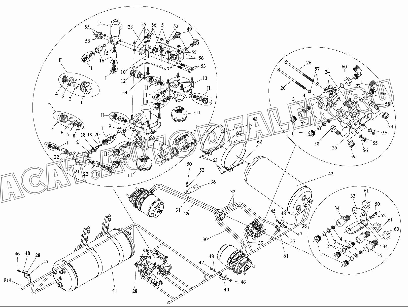 Клапан в сборе 3527015-55A для FAW CA4180