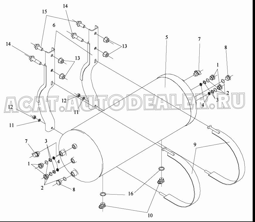 Двухполостной ресивер в сборе 3513045-75A для FAW CA4180