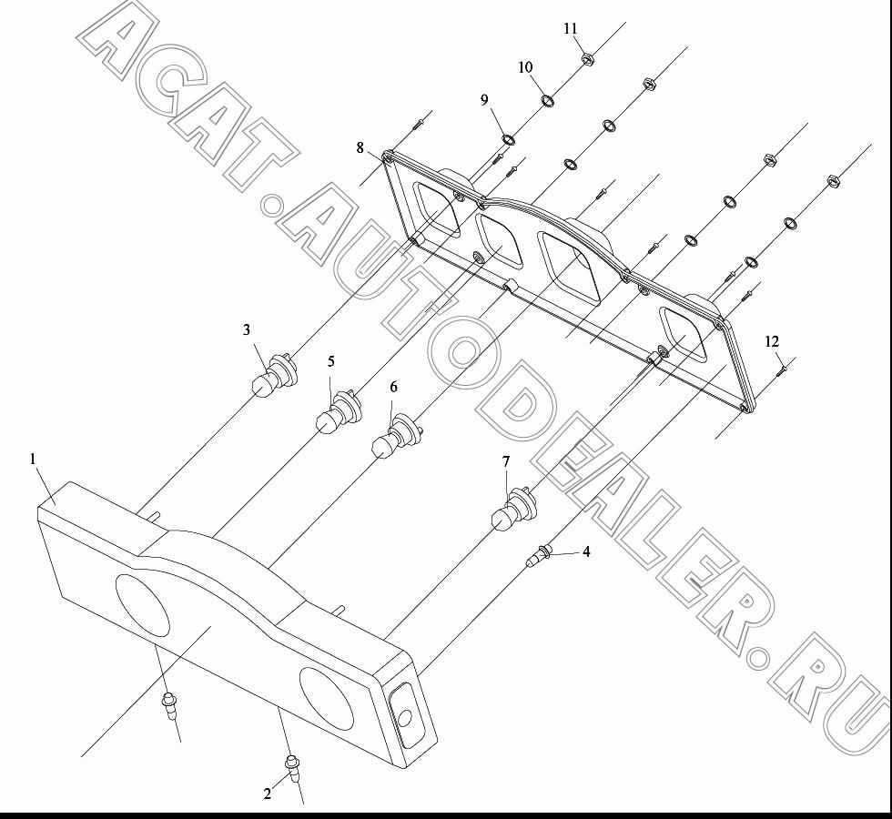Левая задняя комбинированная фара в сборе 3716015-50A для FAW CA4180
