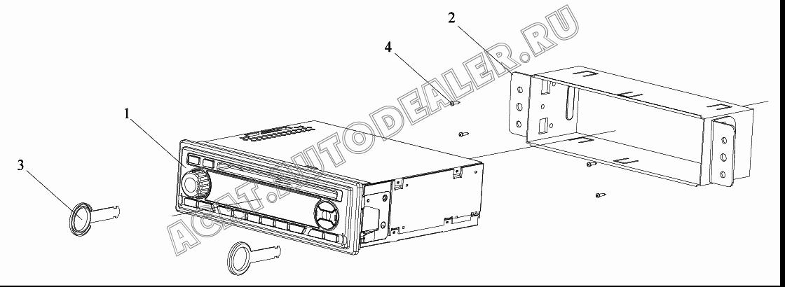 Проигрыватель CD в сборе 7911010-А02 для FAW CA4180