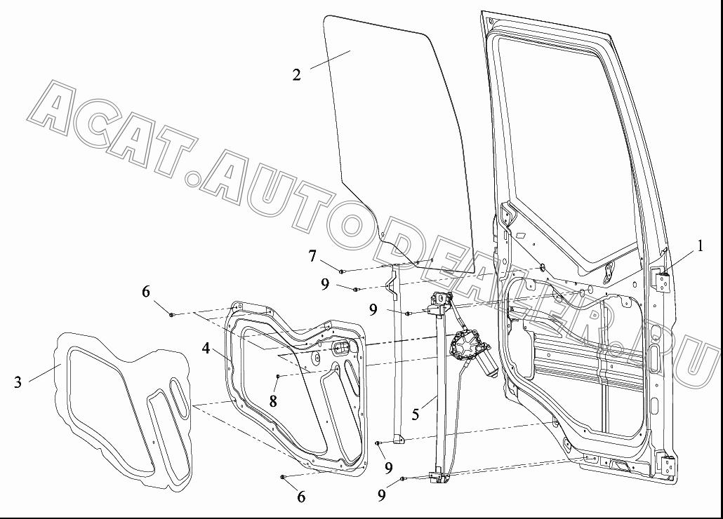Левая передняя сварочная дверь в сборе 6100055-A01 для FAW CA4180