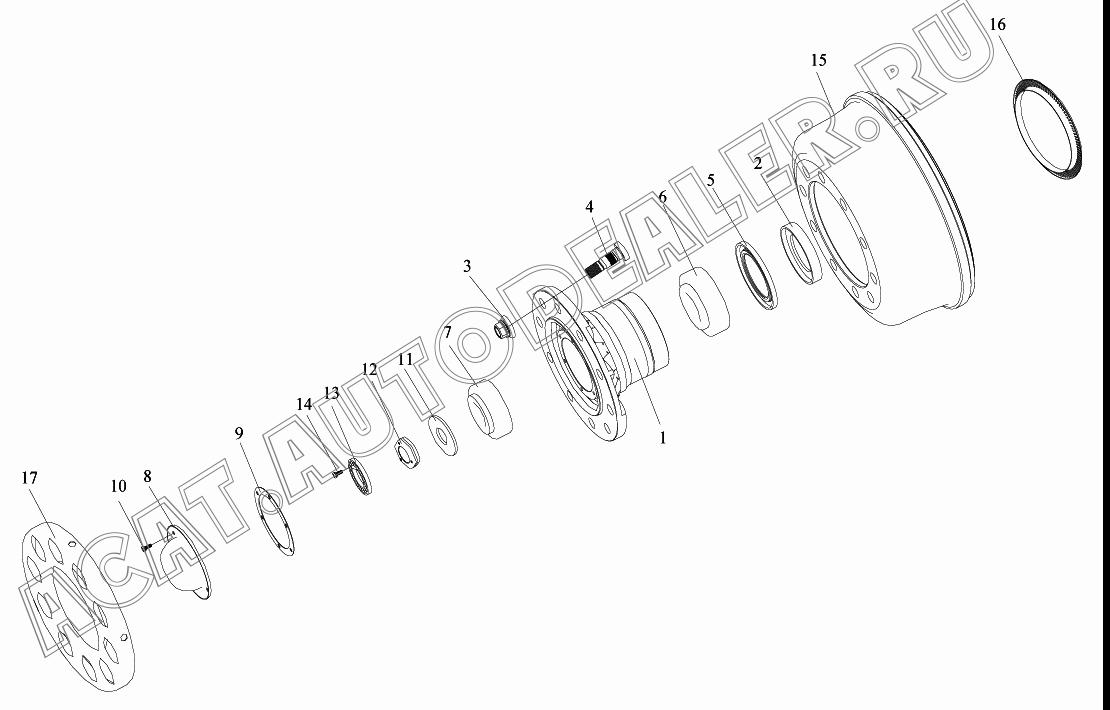 Ступица переднего колеса 3103011-A0S для FAW CA4250