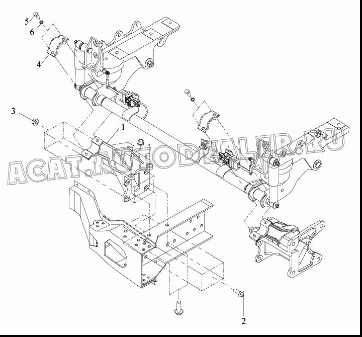 Правая шарнирная опора - кабина 5001012CA01 для FAW CA4250