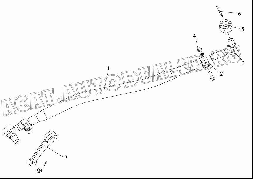 Поворотный продольный рычаг 3003016-76A для FAW CA4250