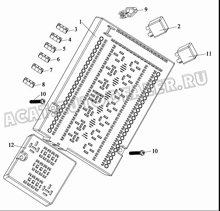 Коробка предохранителя (48 каналов) 3722010AA01 для FAW CA4250