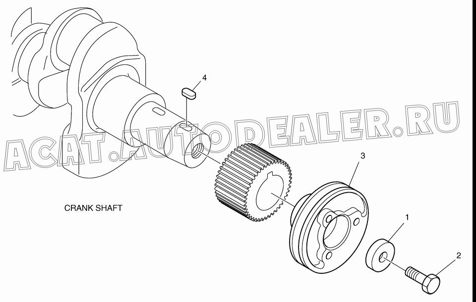 PULLEY;CRANKSHAFT K1019384 для Doosan 430 Plus