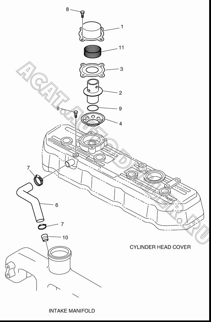 COVER;BREATHER K1019158 для Doosan 430 Plus