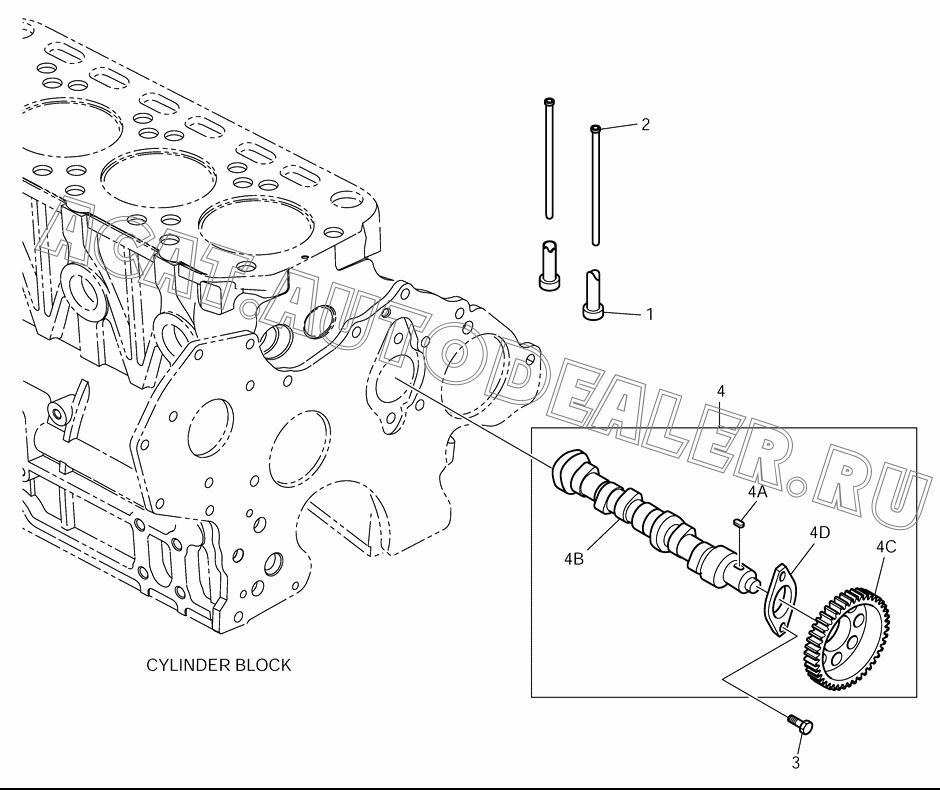 TAPPET;VALVE K1019169 для Doosan 430 Plus