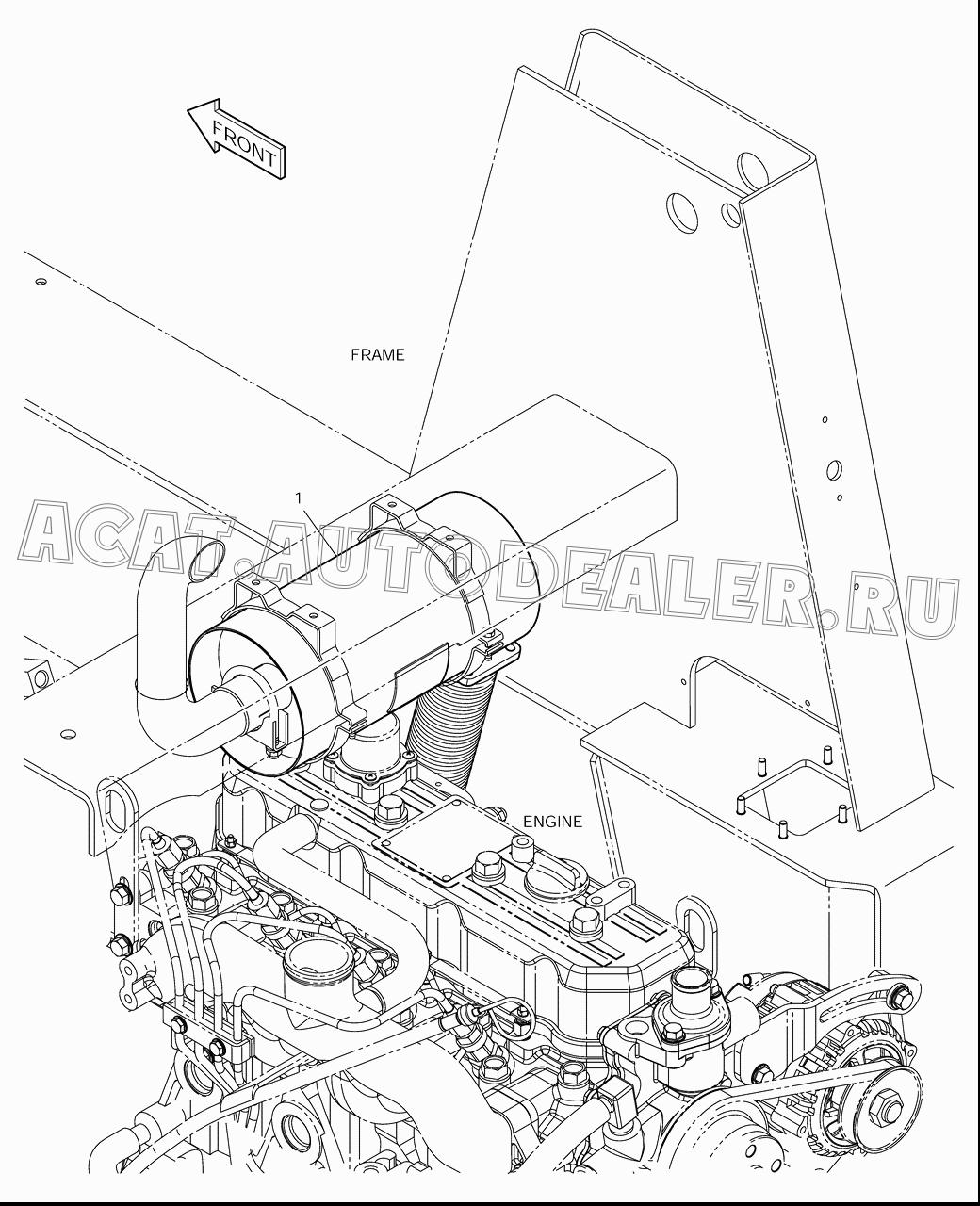 MUFFLER;CATALYTIC K1022349 для Doosan 430 Plus