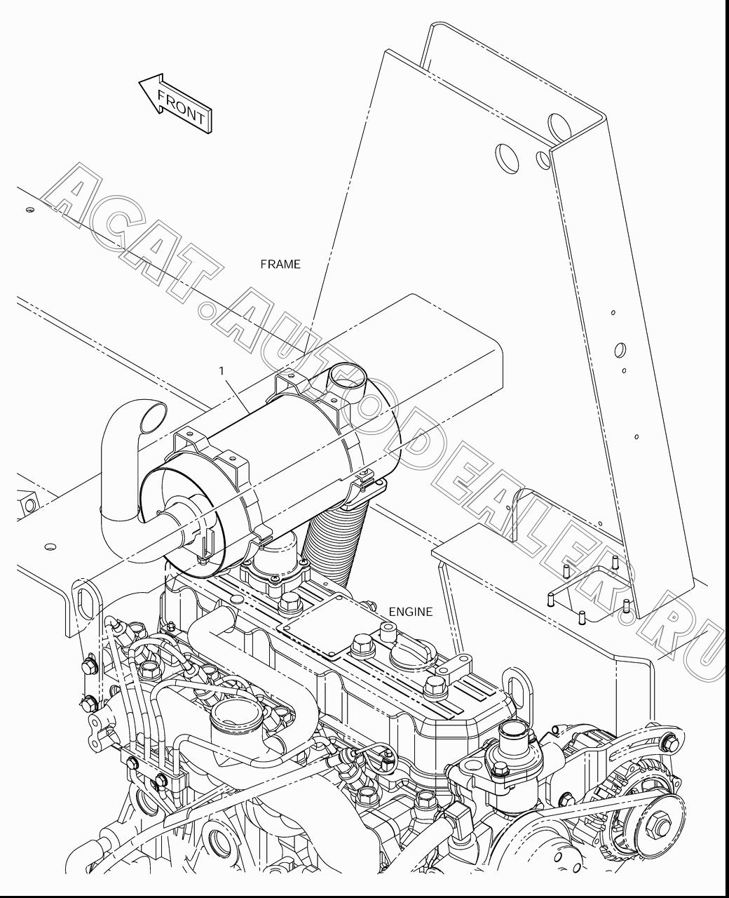 MUFFLER;SPARK ARRESTER K1021126 для Doosan 430 Plus