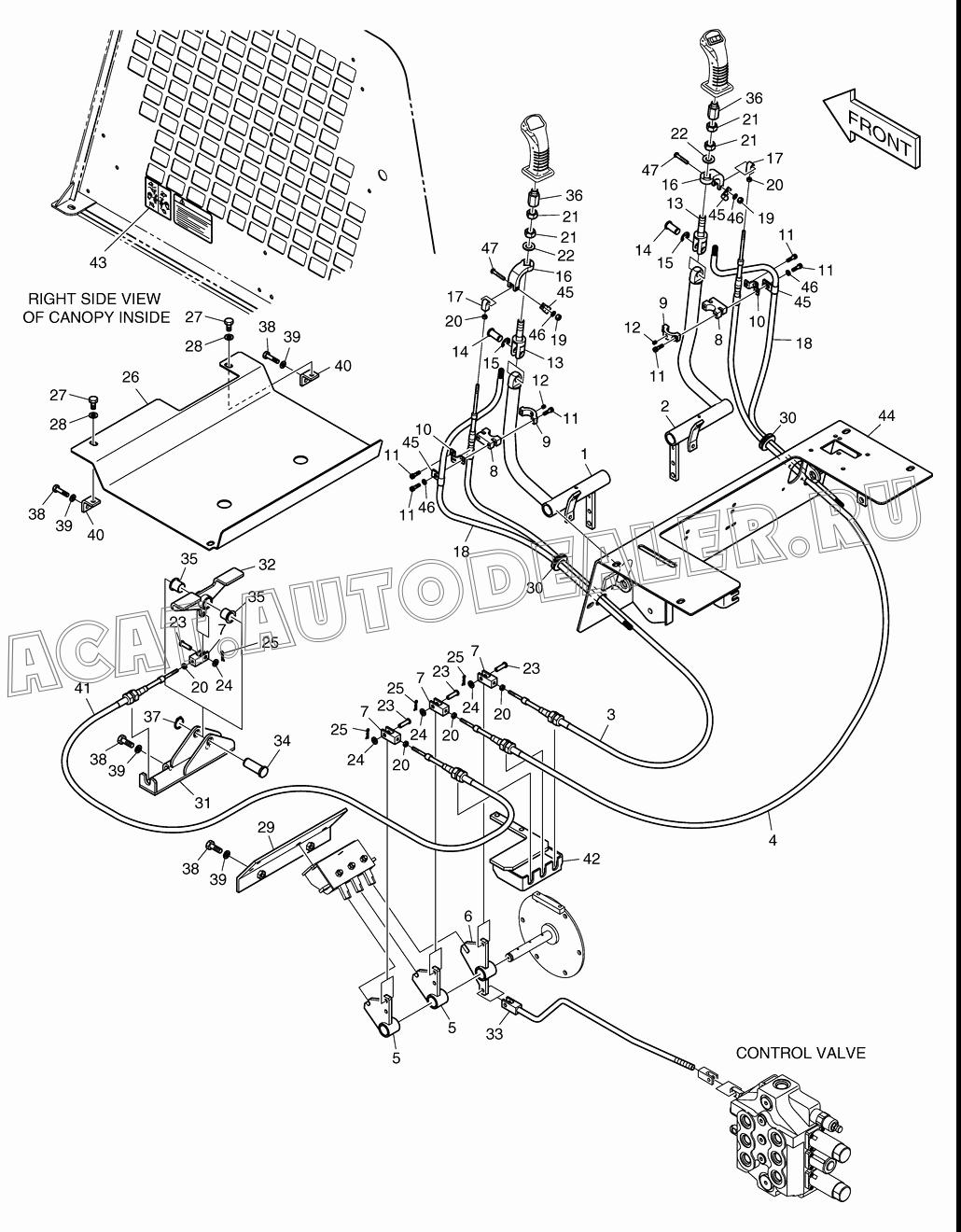 LEVER(L.H) K1021024 для Doosan 430 Plus