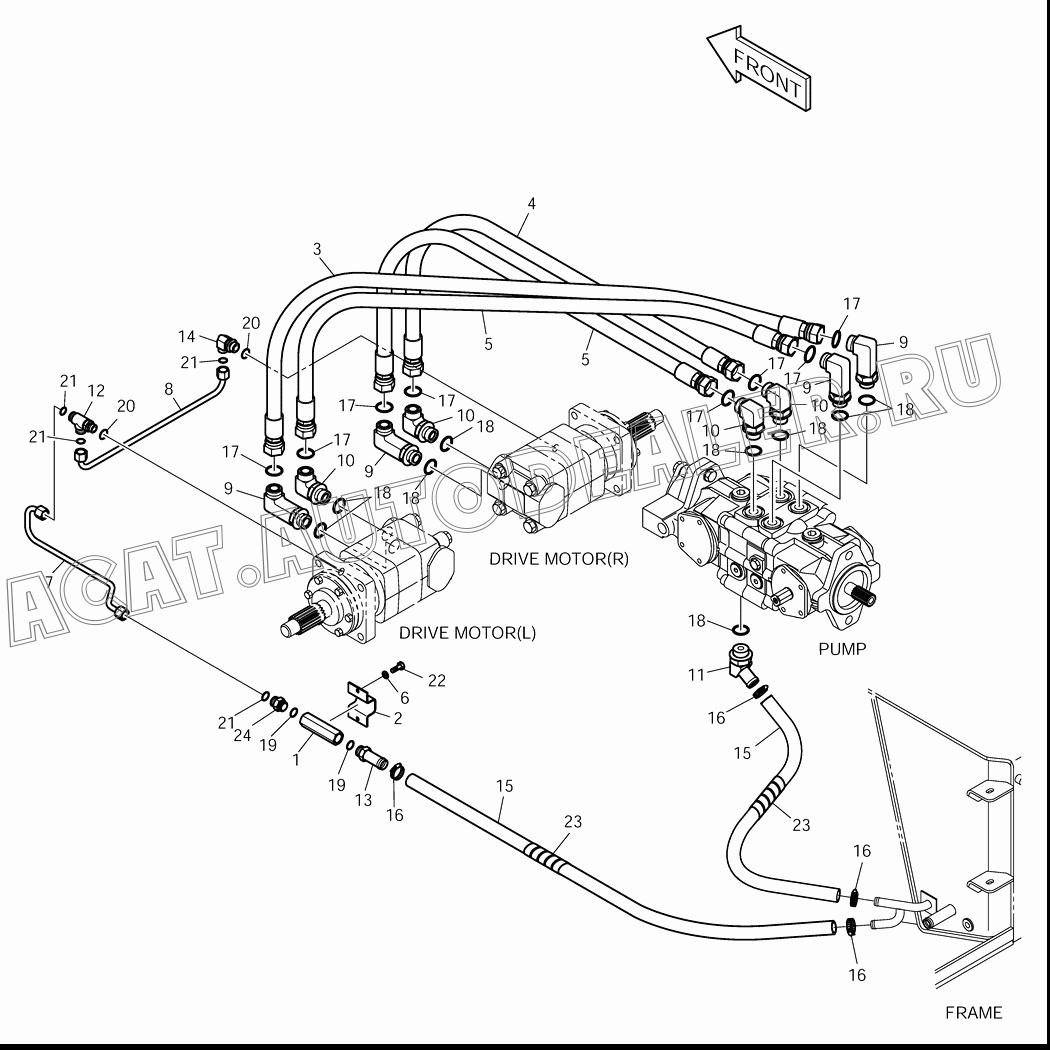 DRIVING PIPING K1021369 для Doosan 430 Plus