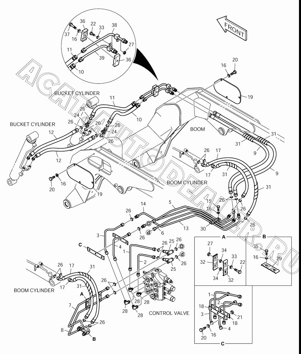 PROTECTOR;HOSE K1019670 для Doosan 430 Plus