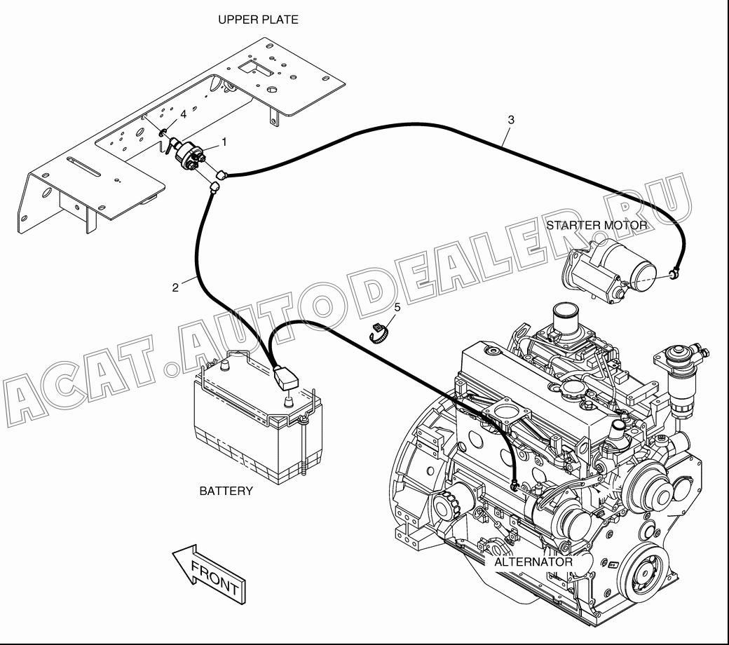 CABLE;SWITCH-STARTER K1020765 для Doosan 450 Plus
