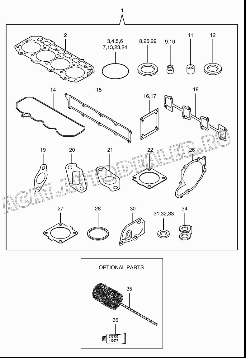 GASKET SET K9006474 для Doosan 450 Plus (Tier-3)
