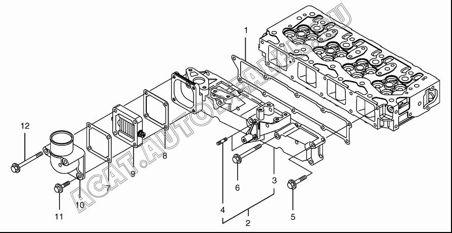 MANIFOLD В сборе;INTAKE K9006083 для Doosan 450 Plus (Tier-3)