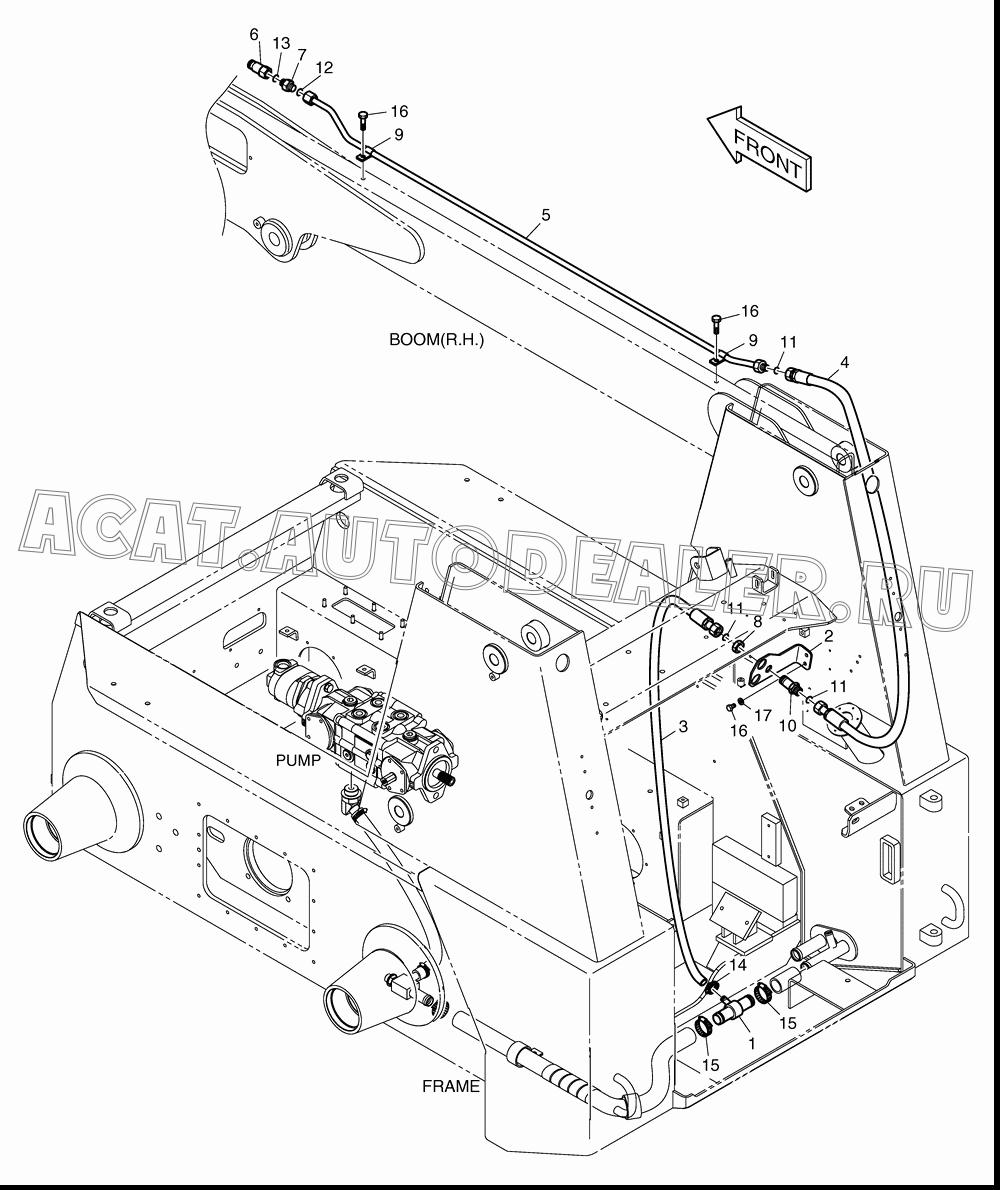 ATTACH RETURN PIPING K1040483 для Doosan 450 Plus (Tier-3)