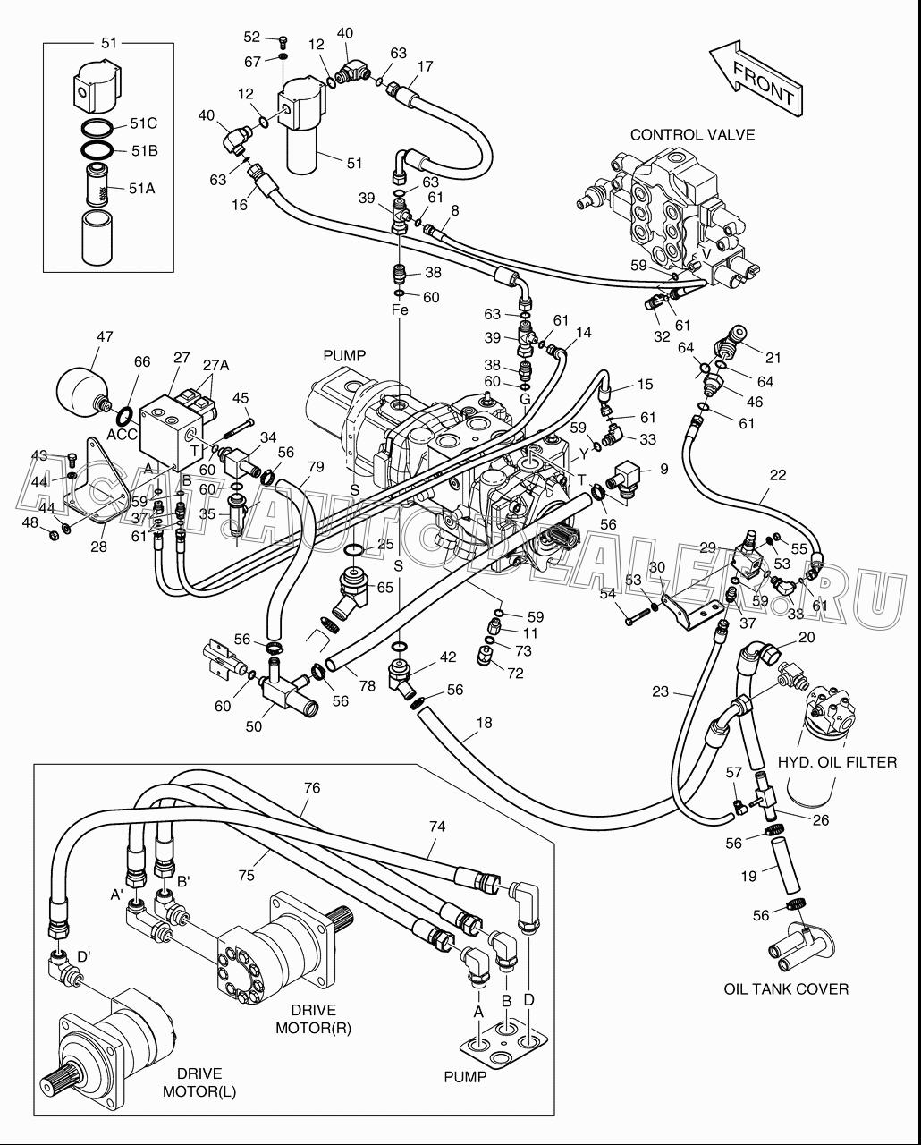 HOSE DS2011542 для Doosan 450 Plus (Tier-3)