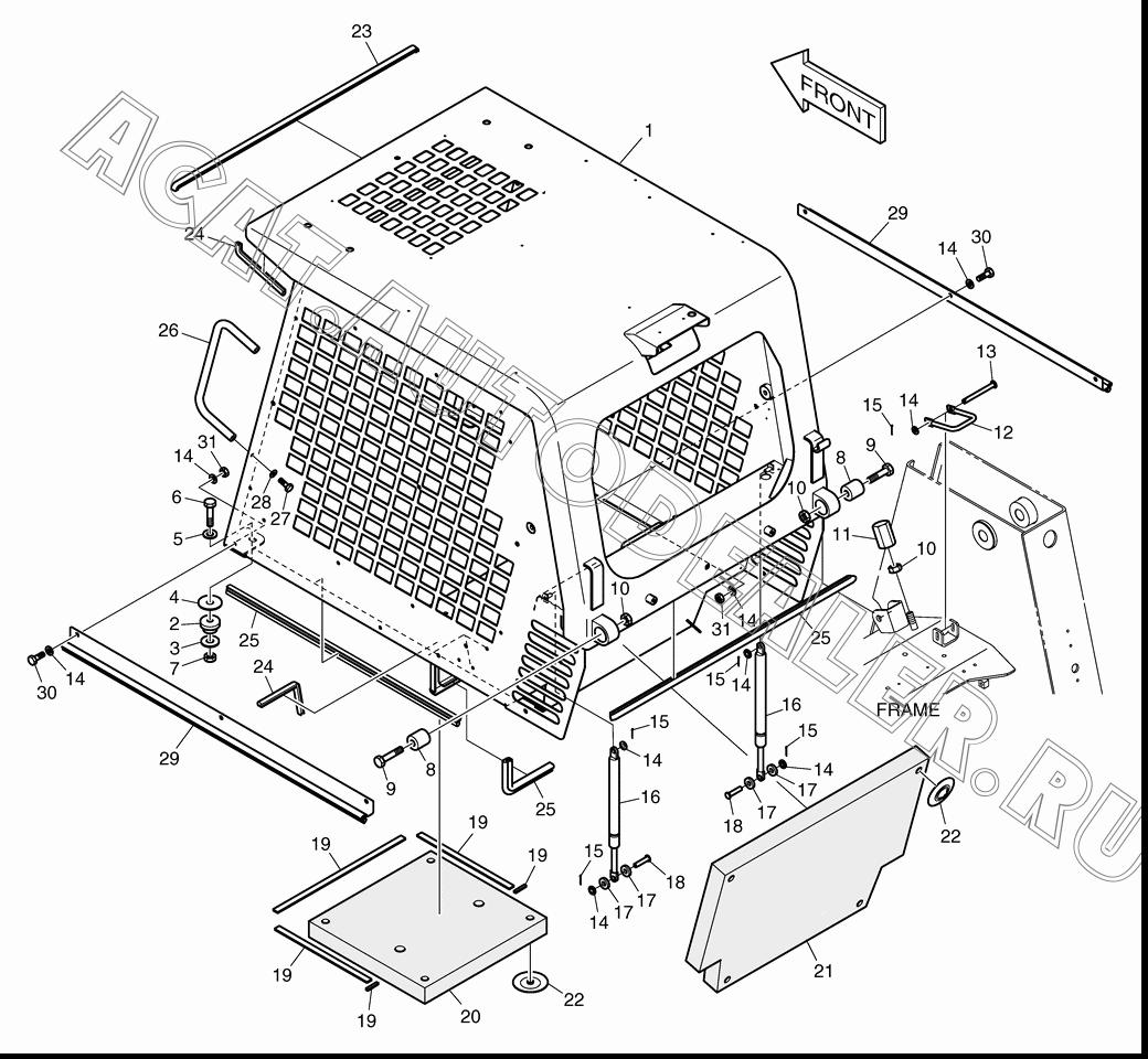 CANOPY K1040142A для Doosan 450 Plus (Tier-3)