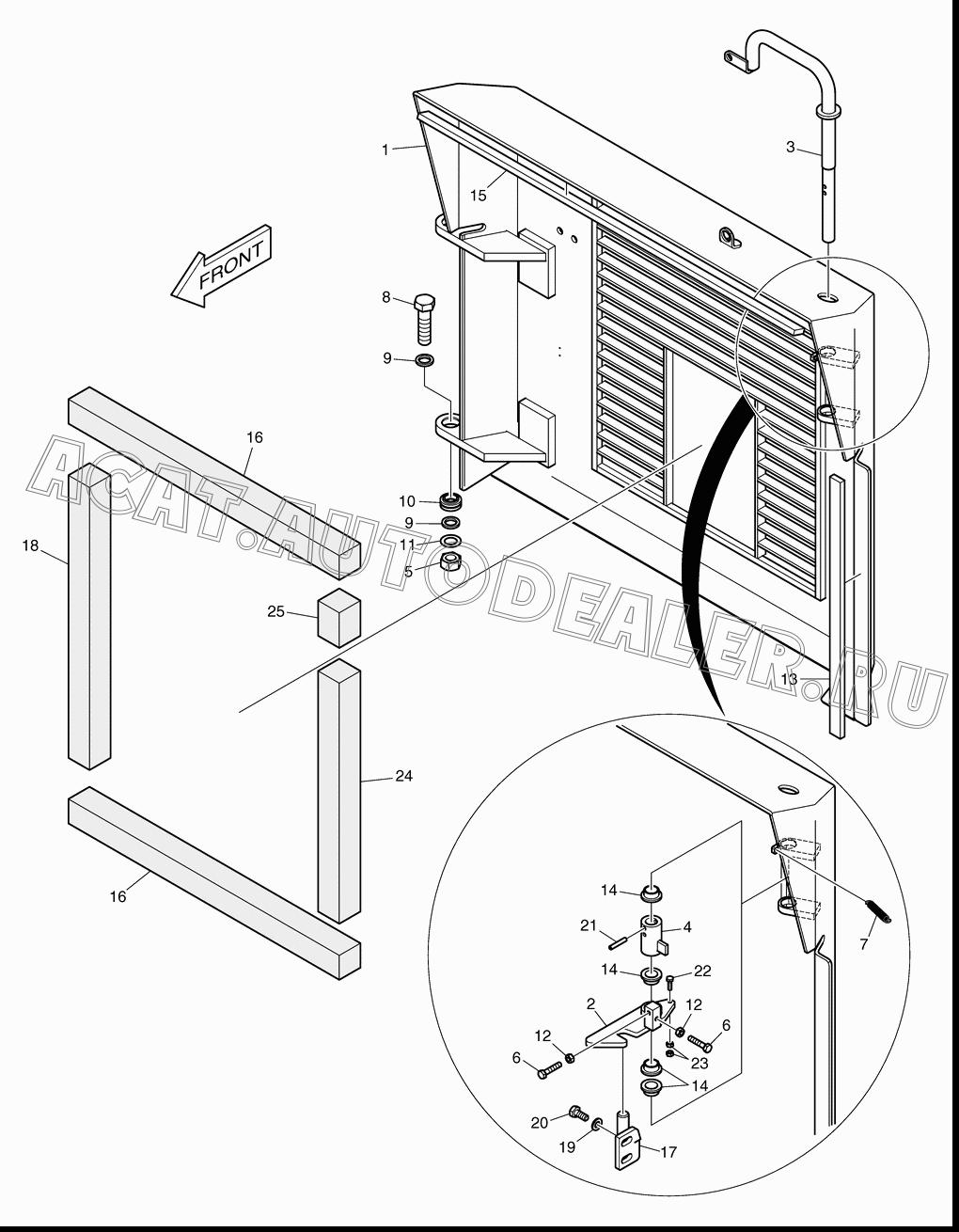 DOOR;REAR K1033349A для Doosan 450 Plus (Tier-3)