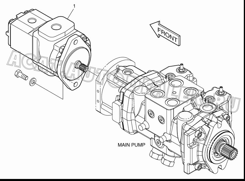PUMP;HIGH FLOW K1040356 для Doosan 450 Plus (Tier-3)