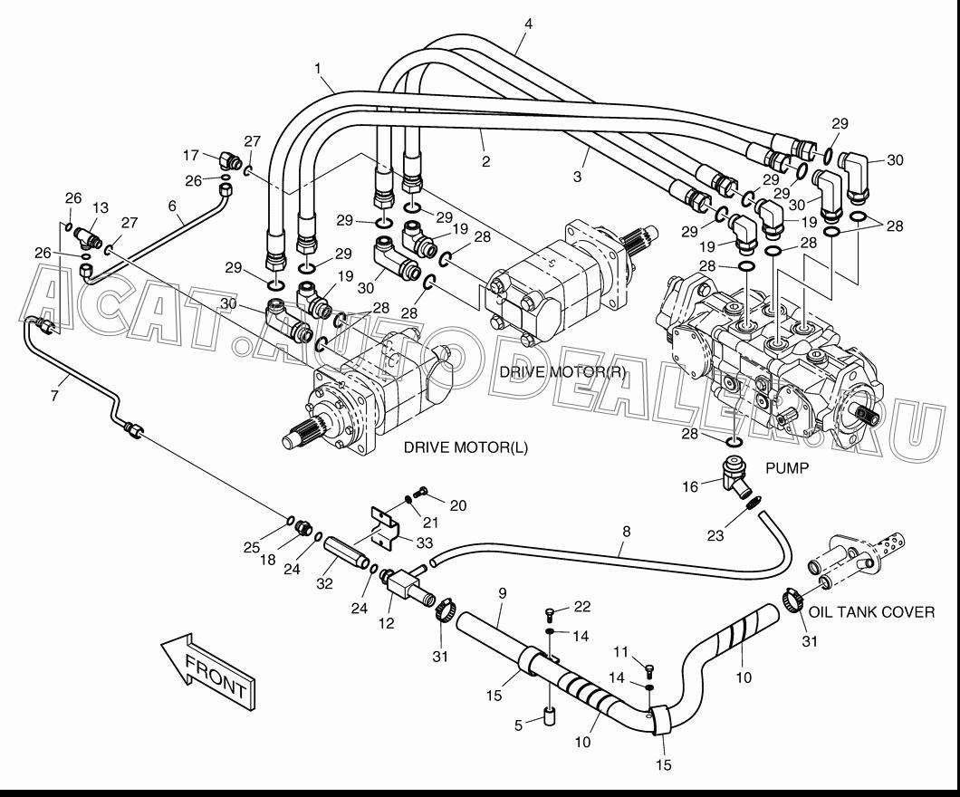 DRIVING PIPING K1021557 для Doosan 460 Plus
