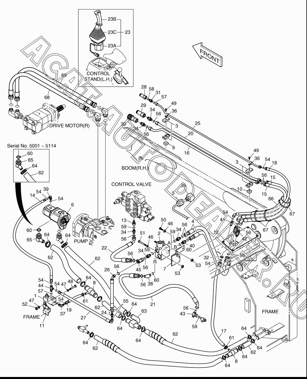 HIGH FLOW-JOYSTICK K1023372 для Doosan 460 Plus