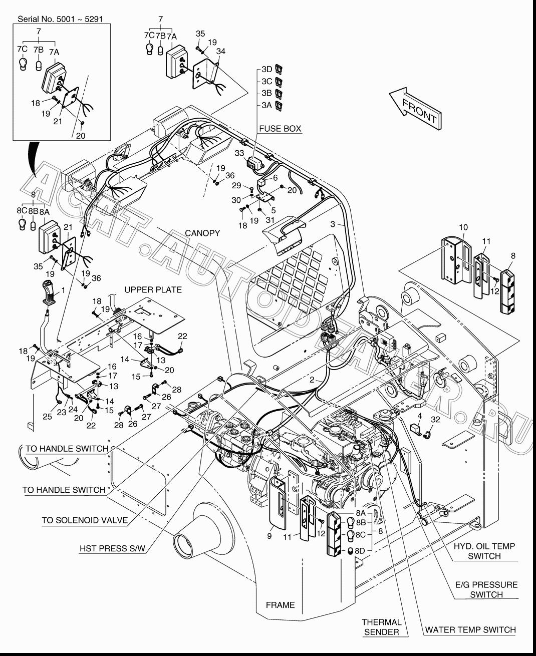 LIGHTING SYSTEM K1023379A для Doosan 460 Plus