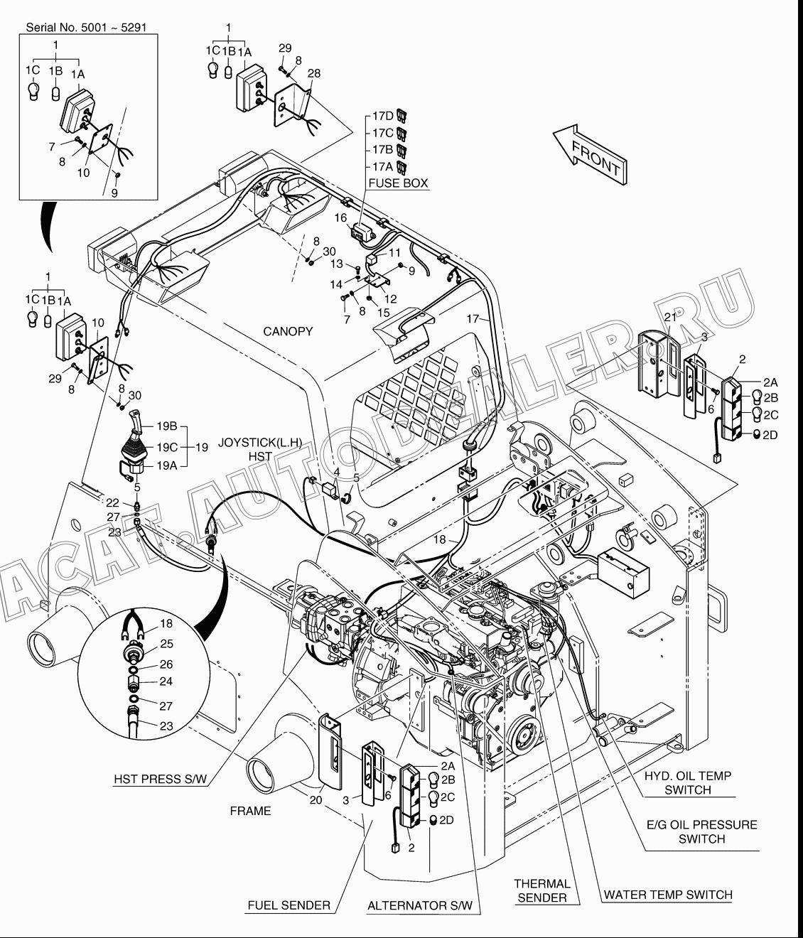 LIGHTING SYSTEM K1023384B для Doosan 460 Plus