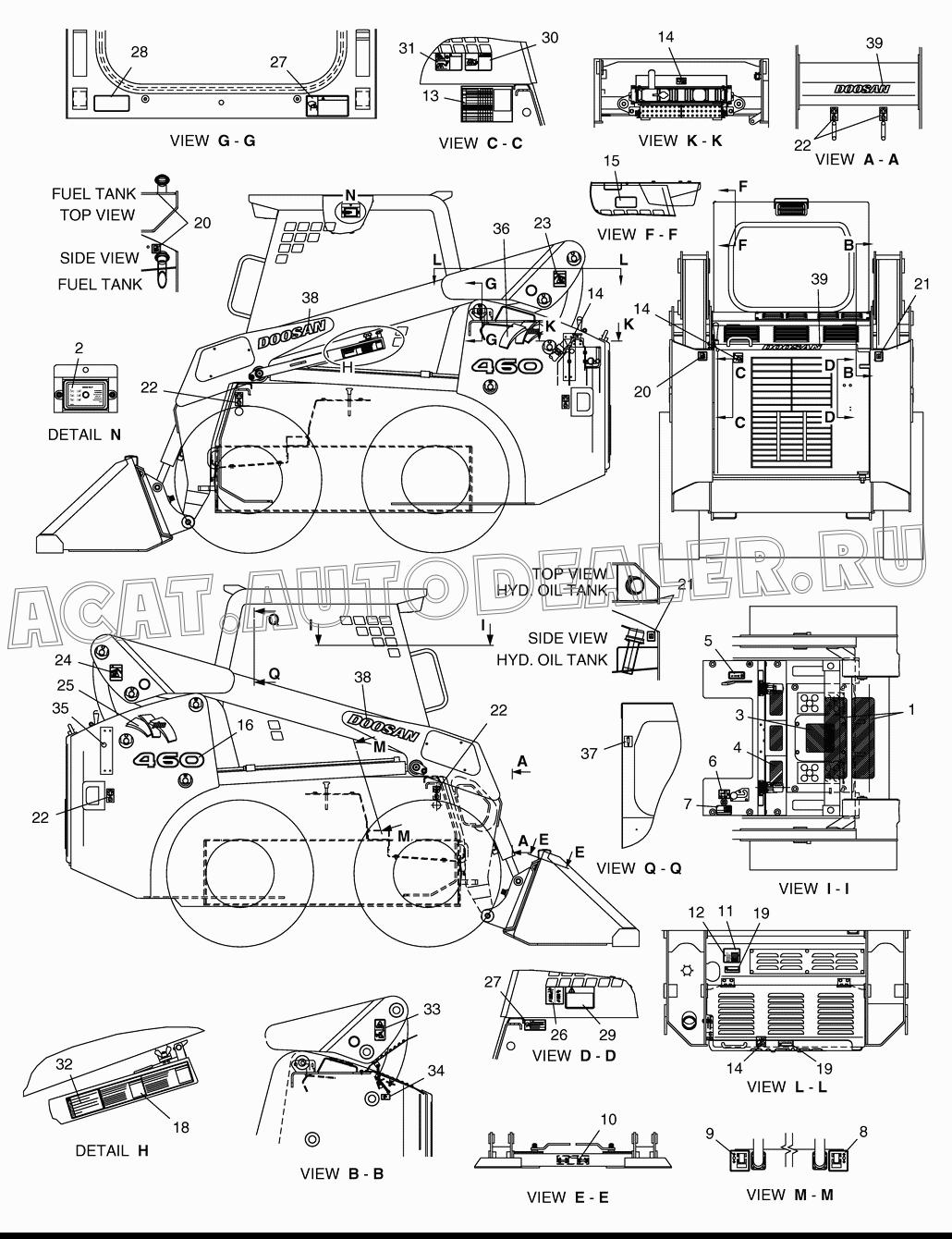 FILM;SERVICE SCHEDULE K1020809A для Doosan 460 Plus