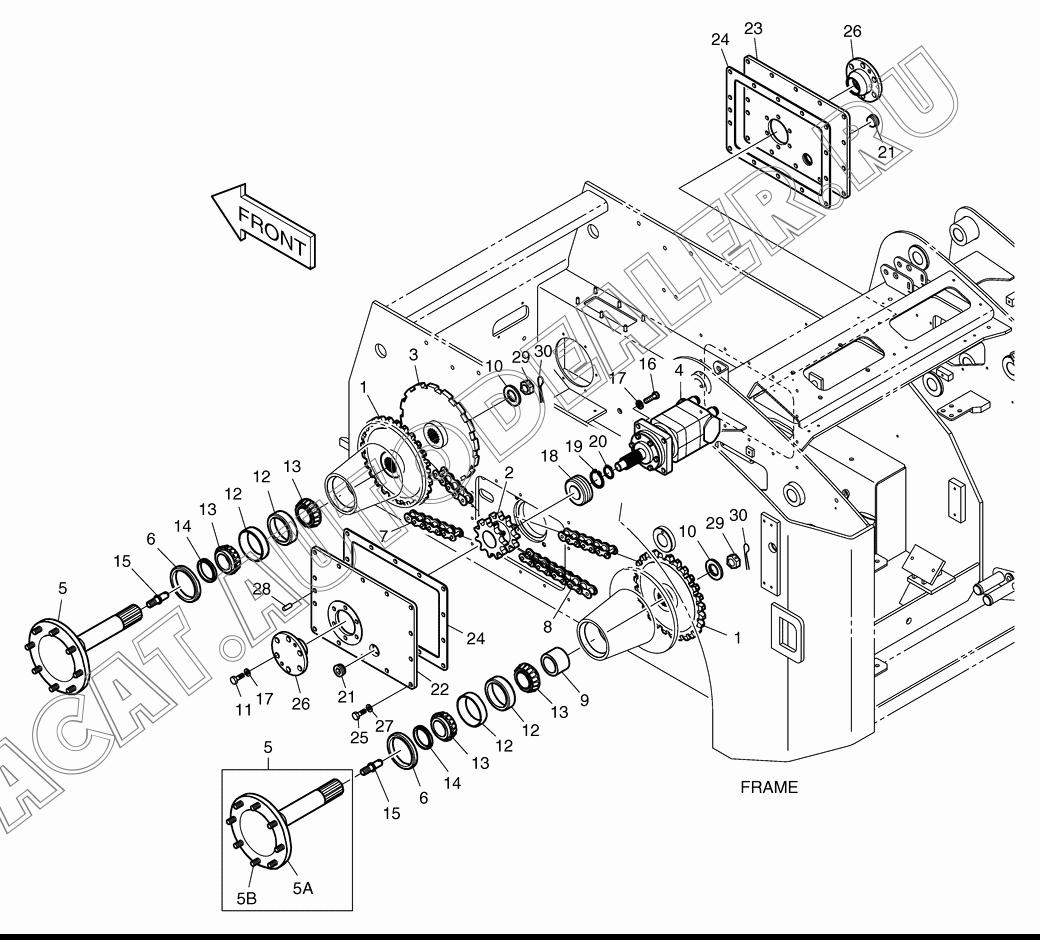 DRIVE MOTOR ASS'Y K1021655 для Doosan 460 Plus