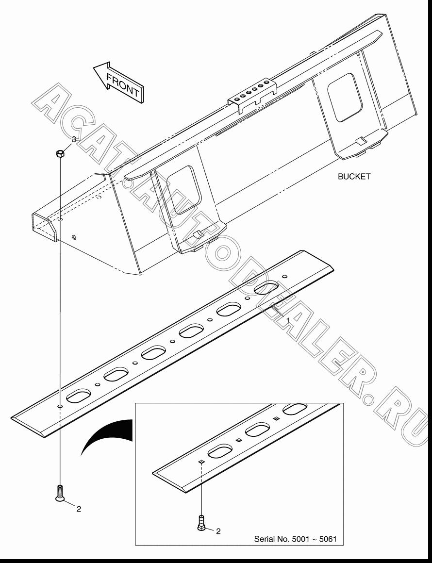 BLADE K1020923A для Doosan 460 Plus