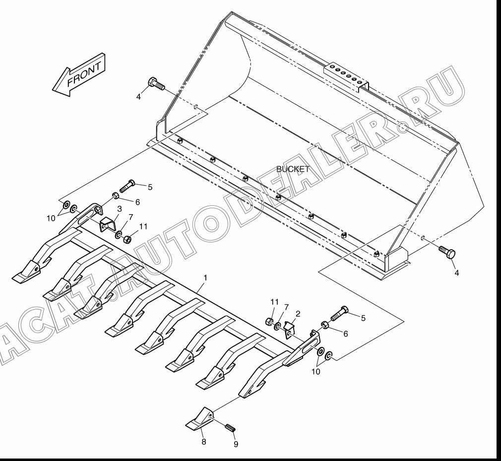 TOOTH BAR K1020925 для Doosan 460 Plus
