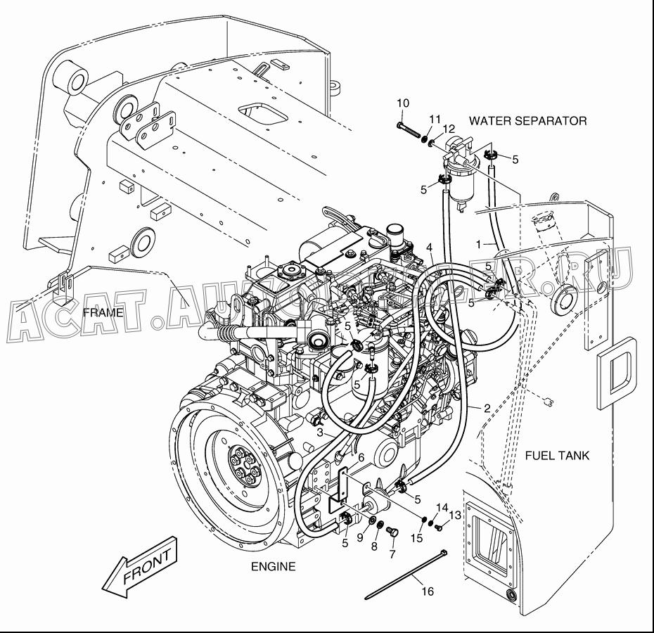 HOSE;FUEL DS2105073 для Doosan 460 Plus (Tier-3)