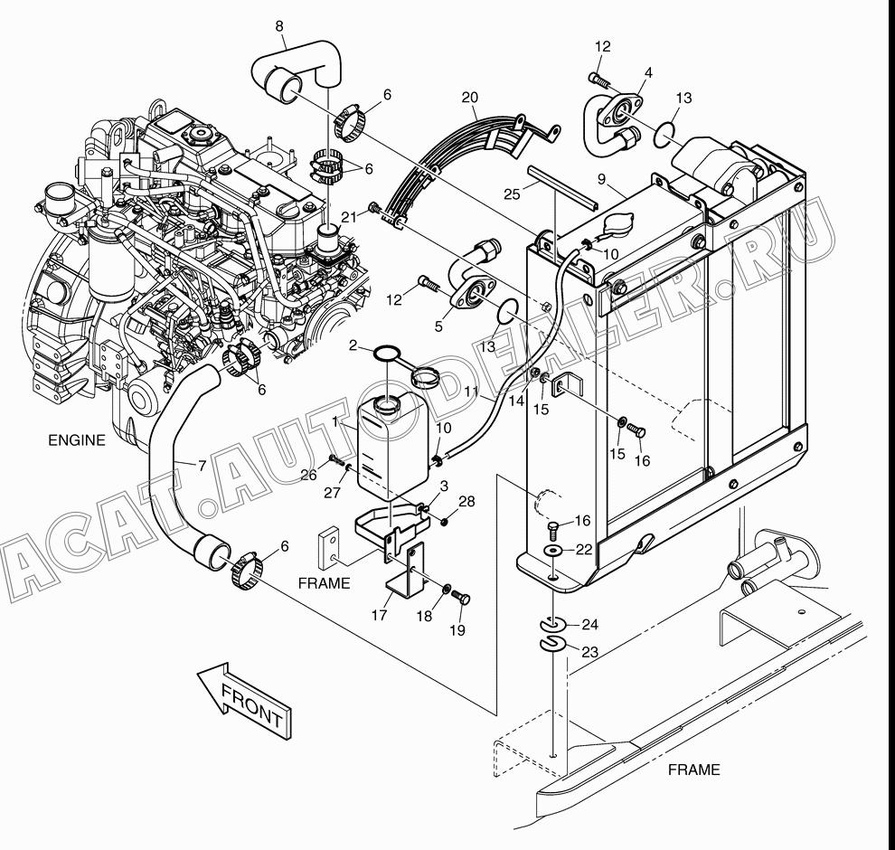 RADIATOR MOUNTING K1033580E для Doosan 460 Plus (Tier-3)
