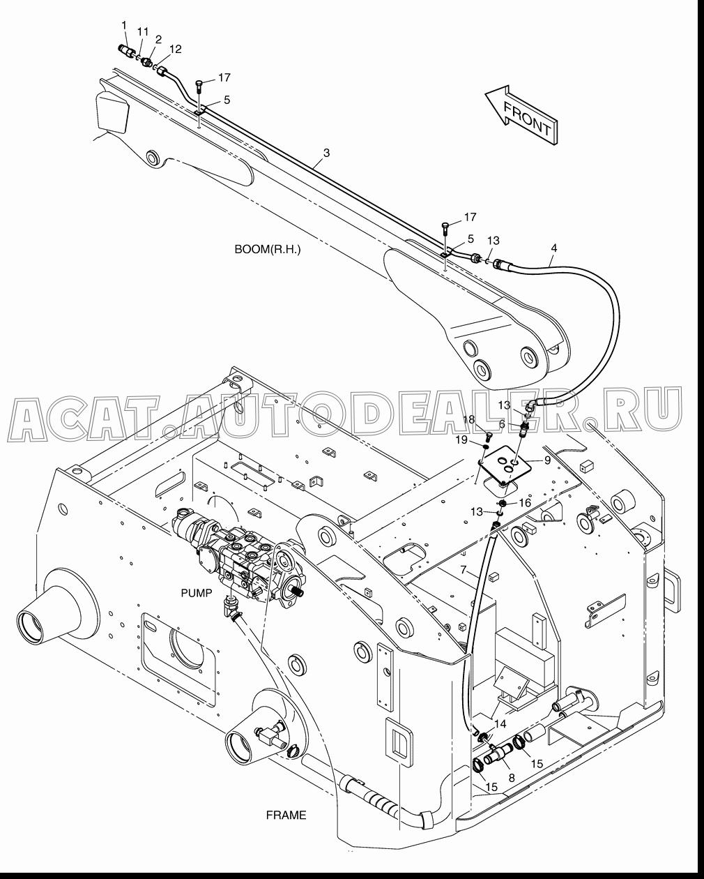 ATTACH RETURN PIPING K1037413A для Doosan 460 Plus (Tier-3)