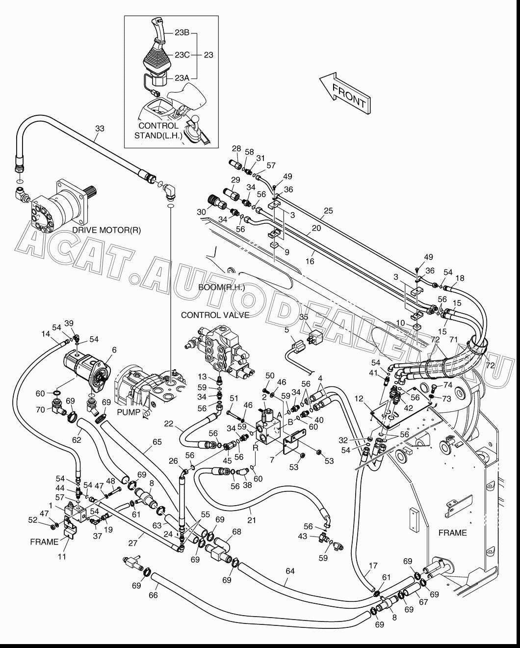 HIGH FLOW-JOYSTICK K1040147A для Doosan 460 Plus (Tier-3)
