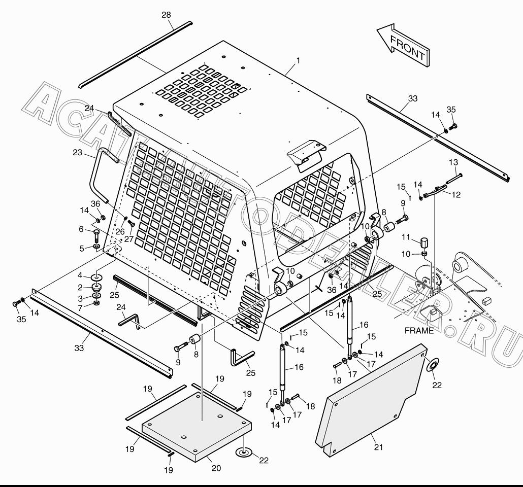 CANOPY ASS'Y K1040153A для Doosan 460 Plus (Tier-3)