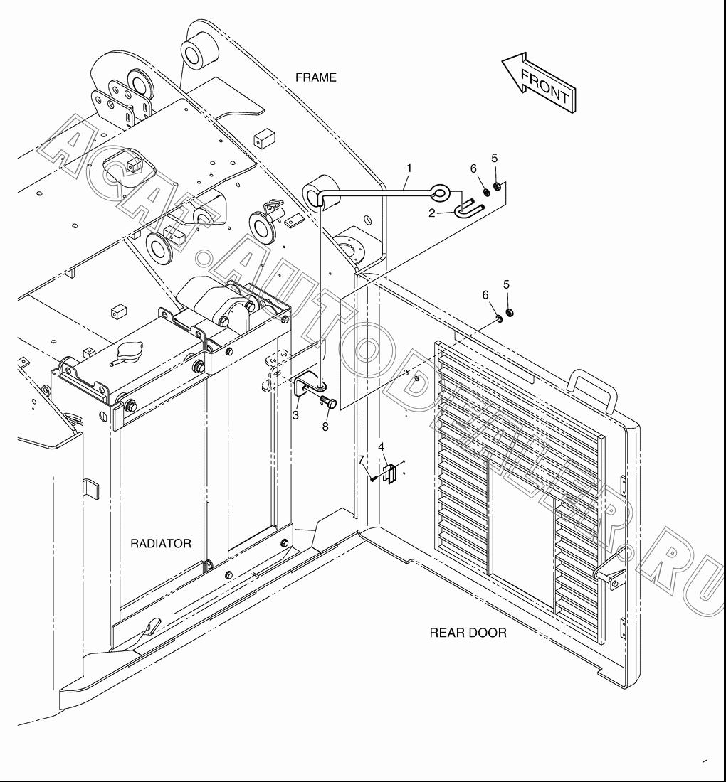 REAR DOOR LOCK K1036397A для Doosan 460 Plus (Tier-3)
